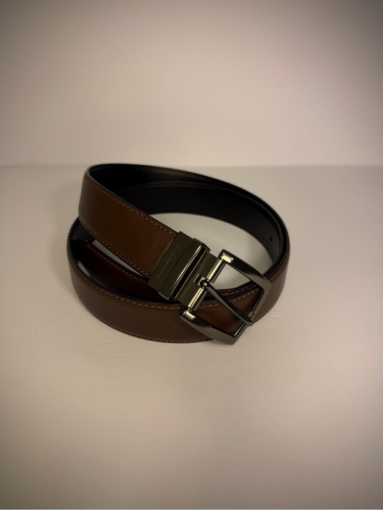 Columbia Other - Men's Columbia Reversible Synthetic Leather Dress Belt with Metal Buckle